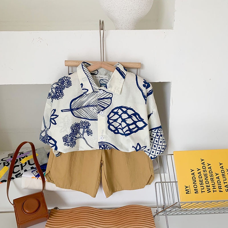 Áo Sơ Mi Ngắn Tay Thời Trang Mùa Hè Dành Cho Bé Trai 2022