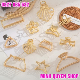 Kẹp Càng Cua Cố Định Tóc Kim Loại - Cặp Búi Tóc Mạ Vàng Cho Nữ