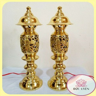 🌱Cặp Chân Đèn Bằng Đồng - Nhiều size ( đồ thờ cúng)