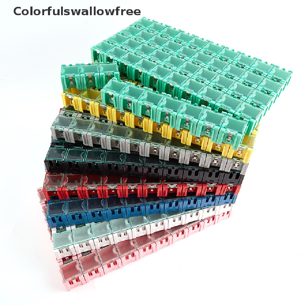 Set 50 hộp đựng linh kiện điện tử nhiều màu sắc tiện lợi