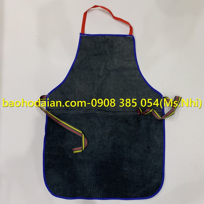 Yếm da hàn kiểu nối dành cho thợ hàn- Hình thật