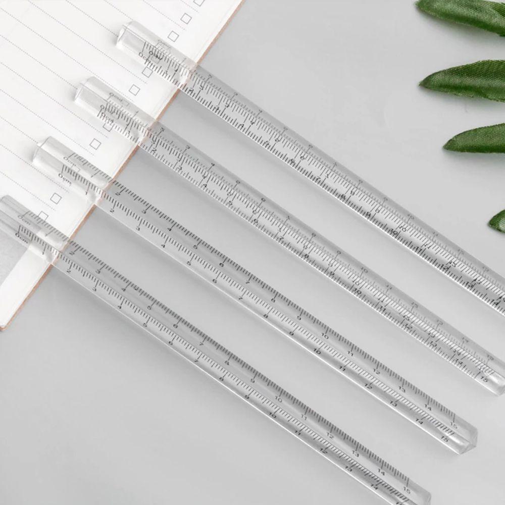 PEWANY Thước Nhựa Trong Suốt Hình Tam Giác 15cm Cho Họa Sĩ