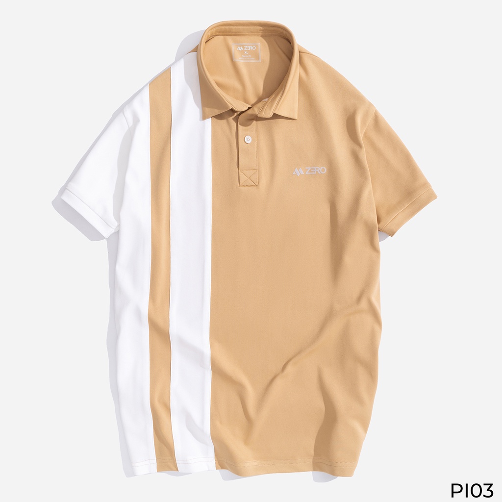 Áo Thun Nam Polo Kẻ Sọc Có Cổ Cao Cấp ZERO