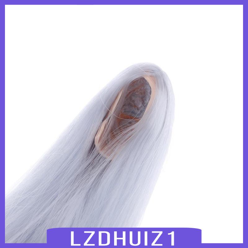 Tóc Giả Thẳng Dài 15cm Màu Xám Cho Búp Bê BJD 1 / 6