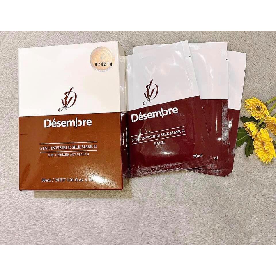 Mặt Nạ Tơ Tằm 3 Trong 1 Désembre 3in1 Invisible Silk Mask III 10pcs