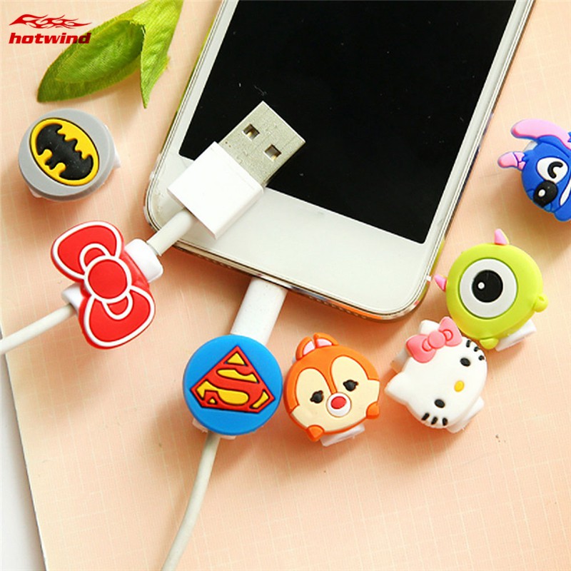 Phụ Kiện Bảo Vệ Đầu Dây Cáp Hình Hoạt Hình Dễ Thương