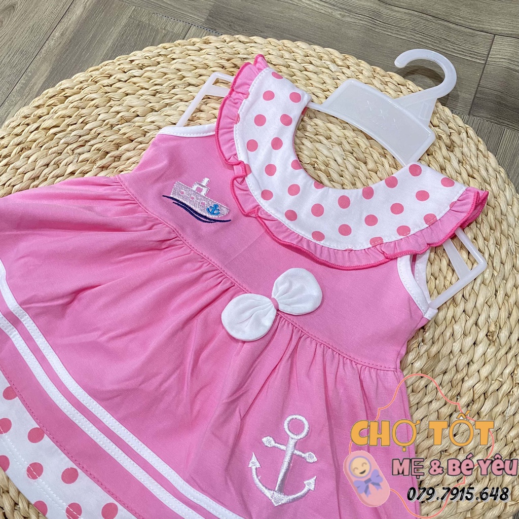 Set đầm thun kèm quần chip bé sơ sinh-10kg