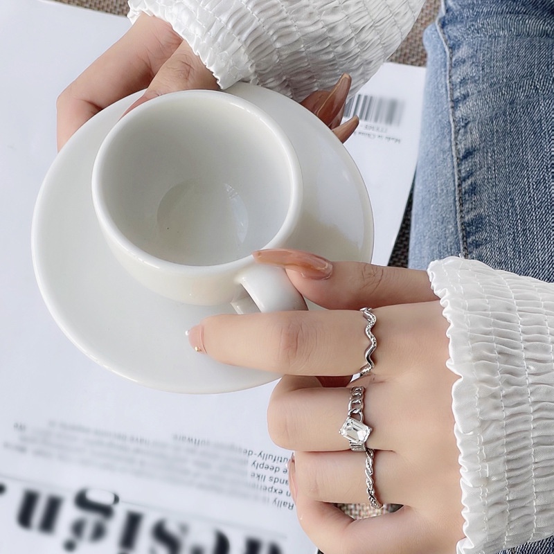 Bộ Ba Nhẫn Đeo Ngón Trỏ Phong Cách punk Đơn Giản Thời Trang Dành Cho Bạn Nữ 5095