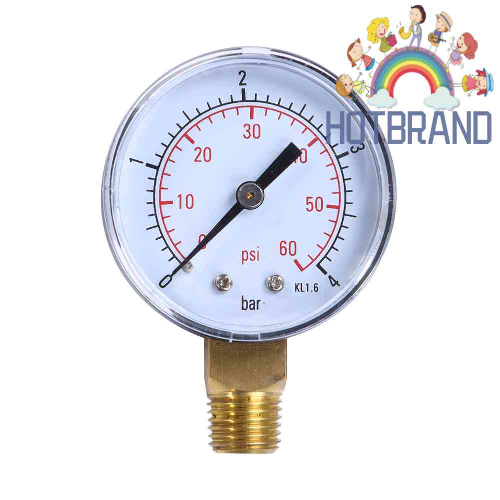 Đồng Hồ Đo Áp Suất Nước Bể Bơi 60PSI 1/4&quot; Inch