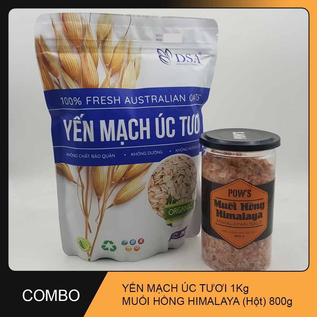 [Tặng 800Gr Muối Hồng Mịn] Mua 1Kg Yến Mạch Úc Tươi Giảm Cân