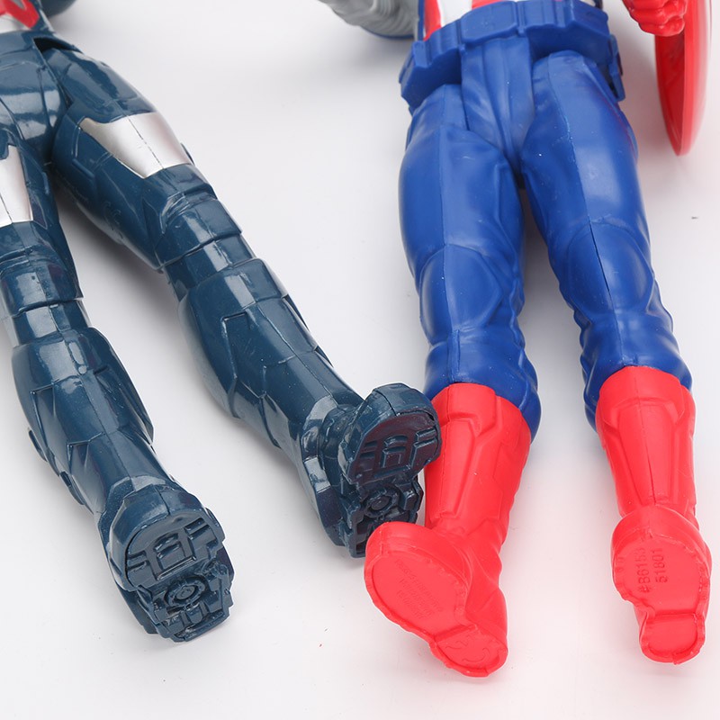 Mô hình nhân vật siêu anh hùng Captain America làm từ PVC đẹp mắt Avenger Marvel Heroes Ironman Action Figure