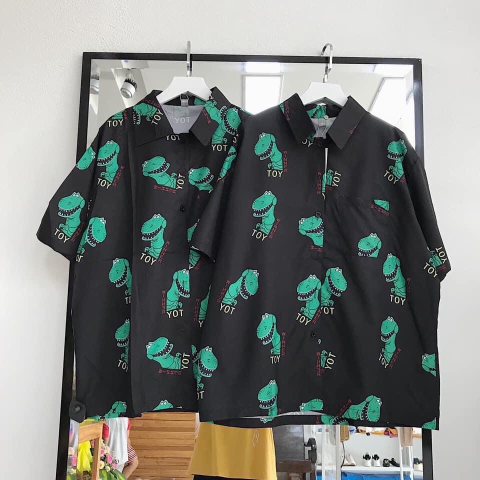 Áo Sơ Mi Khủng Long Unisex 4 Màu Siêu Chất ASMKL089