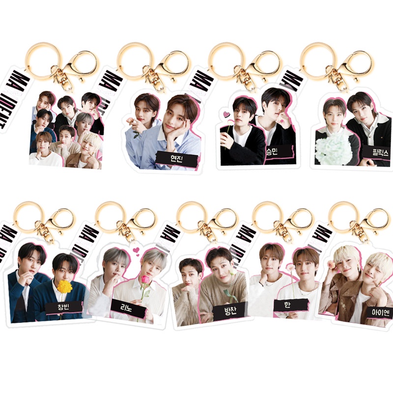 Móc Khóa Hai Mặt Bằng Acrylic Kpop Stray Kids 2022 Mới