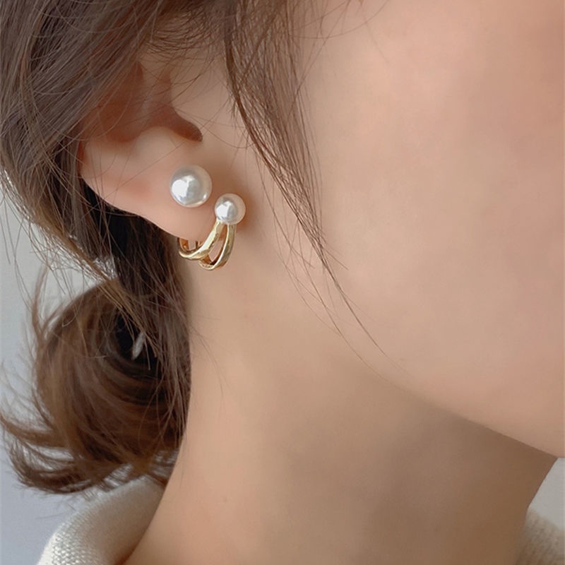 Khuyên Tai Ngọc Trai Phong Cách Thời Trang Mới Kiểu Pháp Cổ Điển Dễ Phối Đồ Cho Nữ