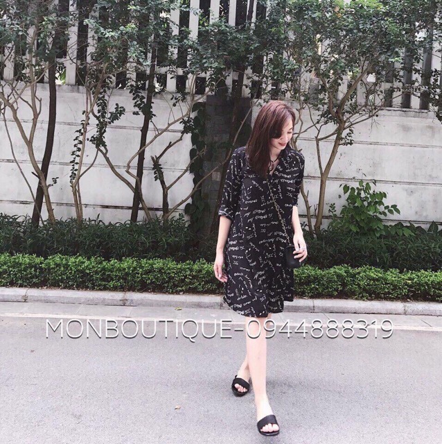 Thanh lý váy sơ mi nốt nhạc hàng loại 1 bao chất đẹp