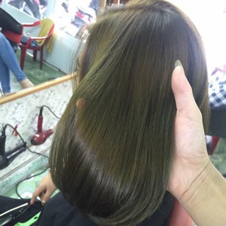 [kèm găng tay+ trợ+chổi nhuộm] Thuốc nhuộm màu xanh rêu cực hot không cần tẩy