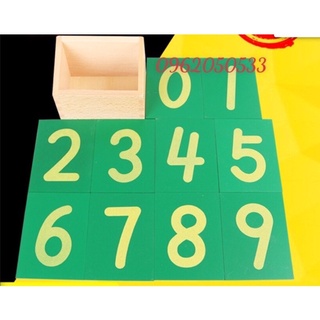 Số nhám , số nhám montessori, Sandpaper Numbers with Box