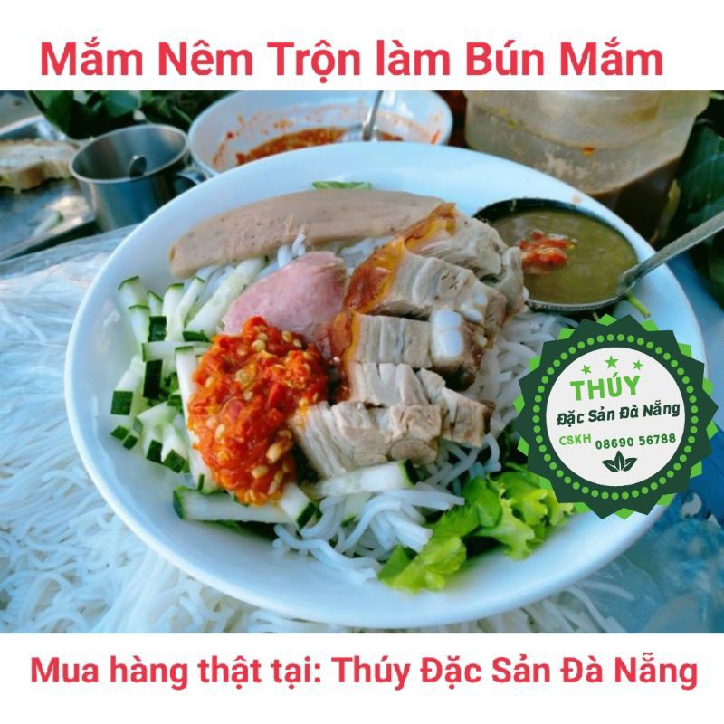 Mắm Nêm Dì Cẩn chai 500ml siêu ngon- Đặc Sản Nổi Tiếng Đà Nẵng - làm bún mắm , bánh tráng cuốn thịt heo