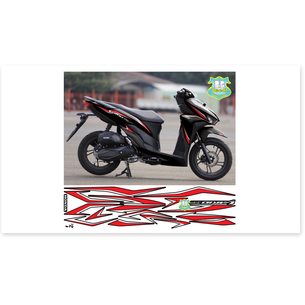 ( Quí khách vui lòng mang ra tiệm cho thợ dán ) Tem vario 150 đen nhiều màu