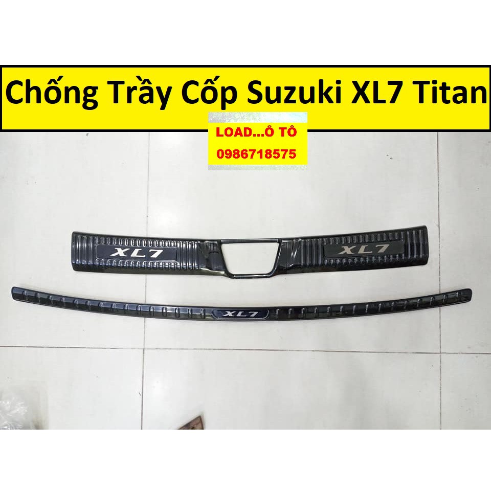 Bộ Chống Trầy Cốp Trong, Ngoài Suzuki XL7 2022-2020 Vân Titan Cao Cấp