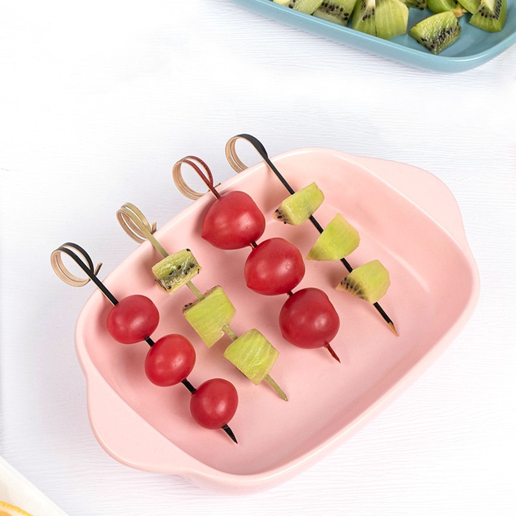 YIYU Set 100 xiên tre ăn trái cây/ trang trí cocktail dùng 1 lần thân thiện với môi trường