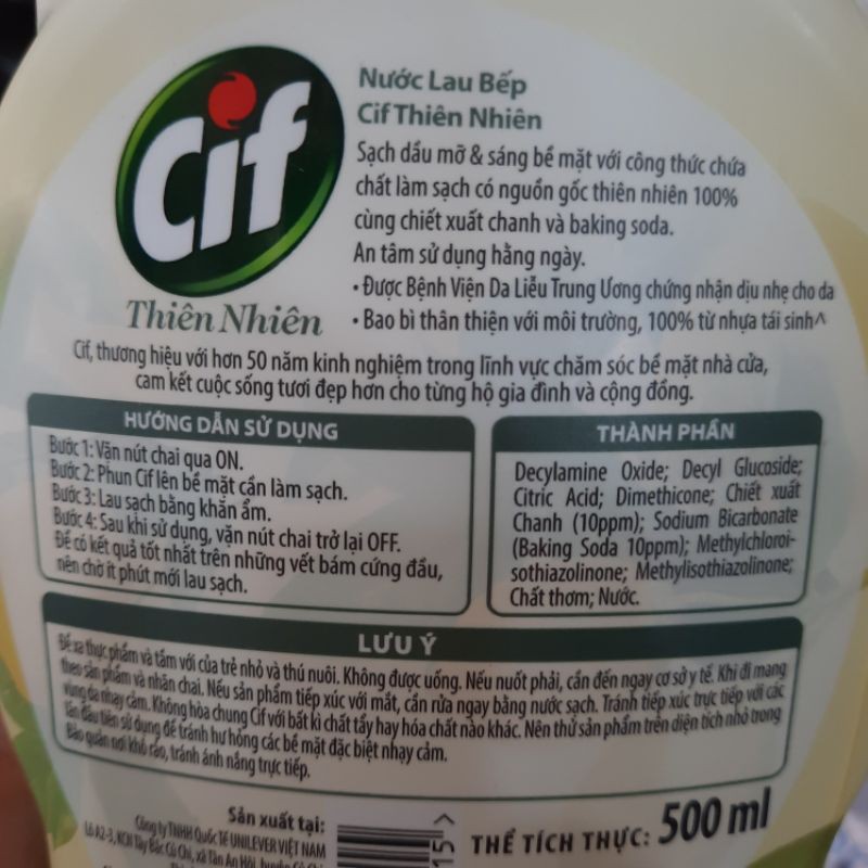 NƯỚC XỊT LAU BẾP CIF 520ml