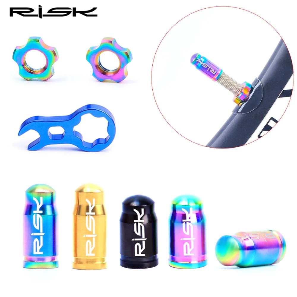 Vỏ Bọc Van Xe Đạp Leo Núi Risk FV55 AV55 Bằng Titan Chống Bụi
