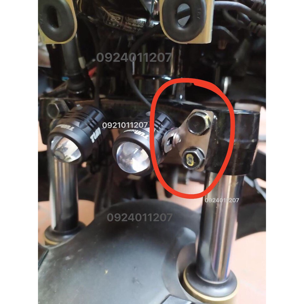 Pát gắn đèn trợ sáng mini chảng 3 cho xe winner , winner X, exciter chất liệu inox 304 cnc cao cấp