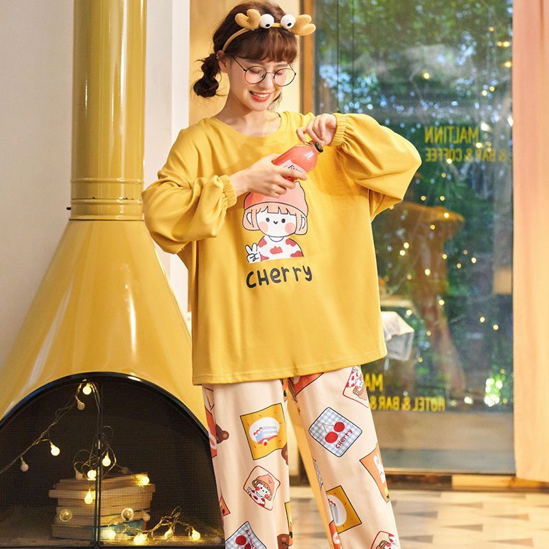 (Sẵn hàng) Bộ Cotton Dài Tay Mặc Thu Mặc bốn mùa Hình Cute Siêu Đáng Yêu Hàng QCCC Mẫu Hót Mới Nhất 2022