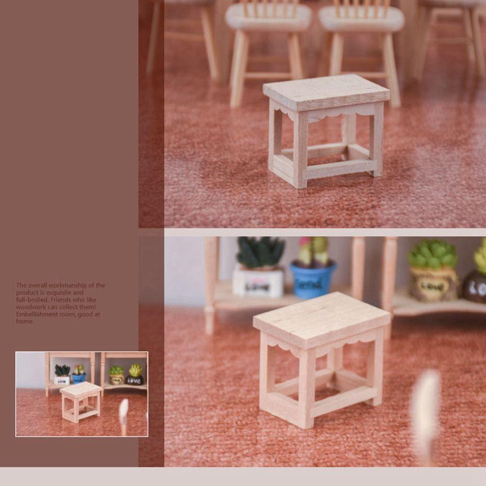 Bộ 2 Ghế Nội Thất Mini 4.1 * 2.1 * 3cm Tự Trang Trí Nhà Búp Bê Tỉ Lệ 1: 12