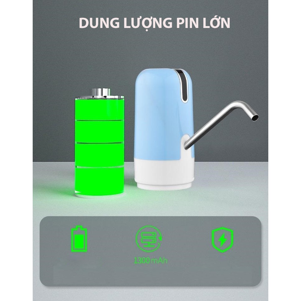 Máy bơm nước mini gắn bình tự động thông minh sạc pin cổng USB tiện lợi