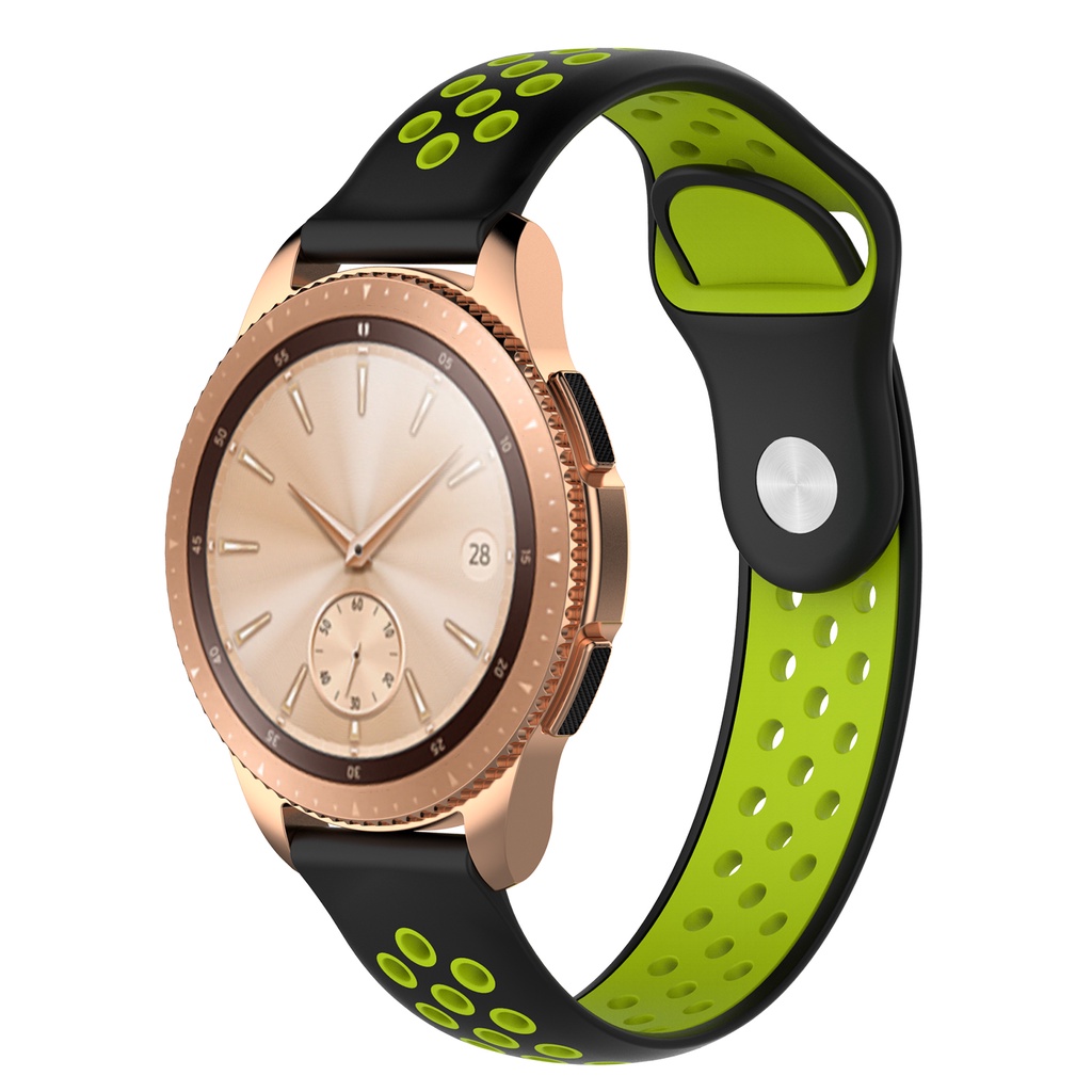 Dây Đeo Đồng Hồ Thể Thao 20mm 22mm 22mm Bằng Silicon Hai Màu Cho Samsung Galaxy Watch 4 40mm 44mm Watch4 Classic 42mm 46mm