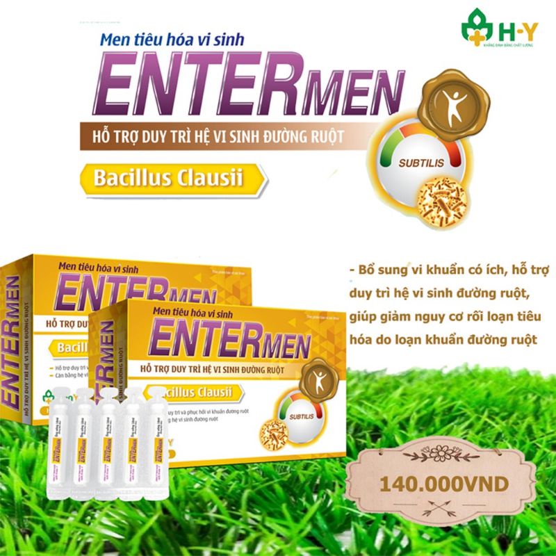 Men tiêu hóa vi sinh Entermen hộp 20 ống×10ml hỗ trợ cải thiện hệ vi sinh đường ruột, tiêu hóa khỏe, hấp thu tốt