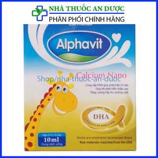 Siro Alphavit Calcium Nano d3 bổ sung canxi giúp bé cao khỏe ăn ngủ ngon hộp 20 ống x 10ml