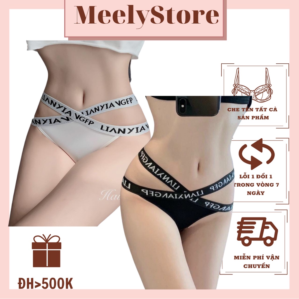 Quần Lót Lọt Khe Cotton Su Nữ Siêu Sexy Cách Điệu X Lianxianger, quần Chip Thiết Kế Dây Bản To Chất Mềm Mịn - K8856