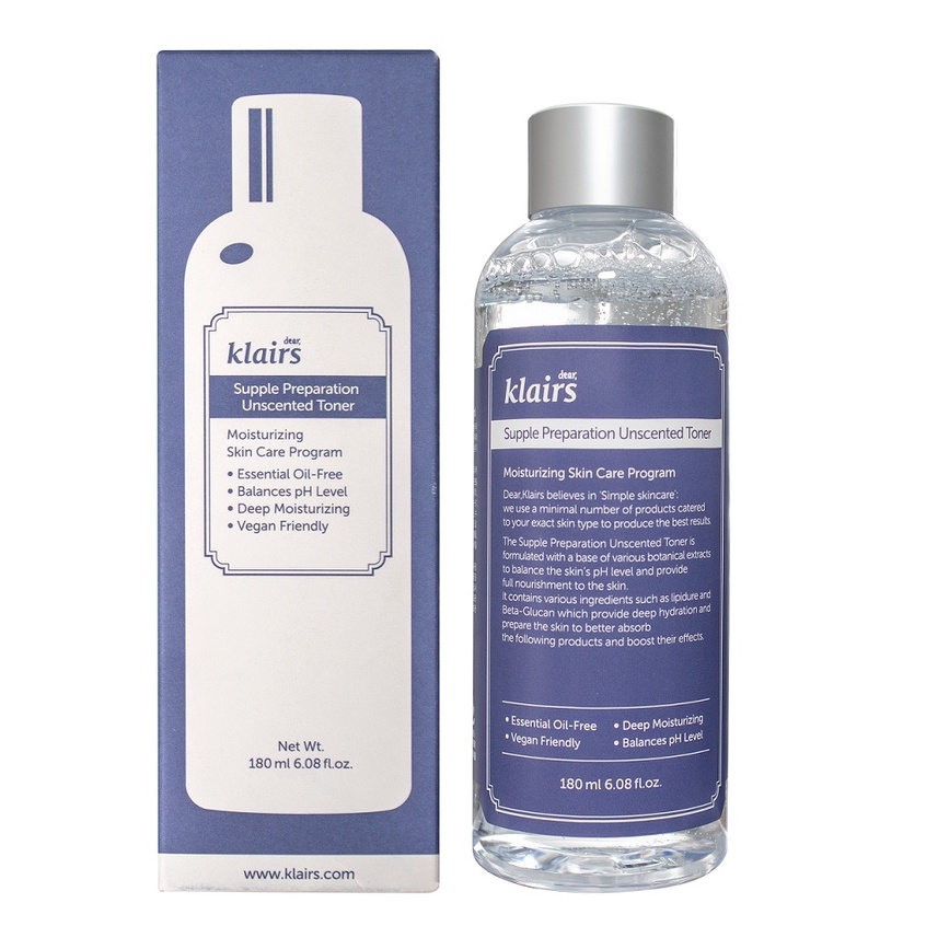 Nước hoa hồng Klairs Supple Preparation Unscented Toner 180ml | BigBuy360 - bigbuy360.vn