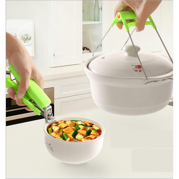 KMM - Bộ dụng cụ kẹp gắp đồ nóng 2 món có tay cầm tiện ích, chống nóng an toàn