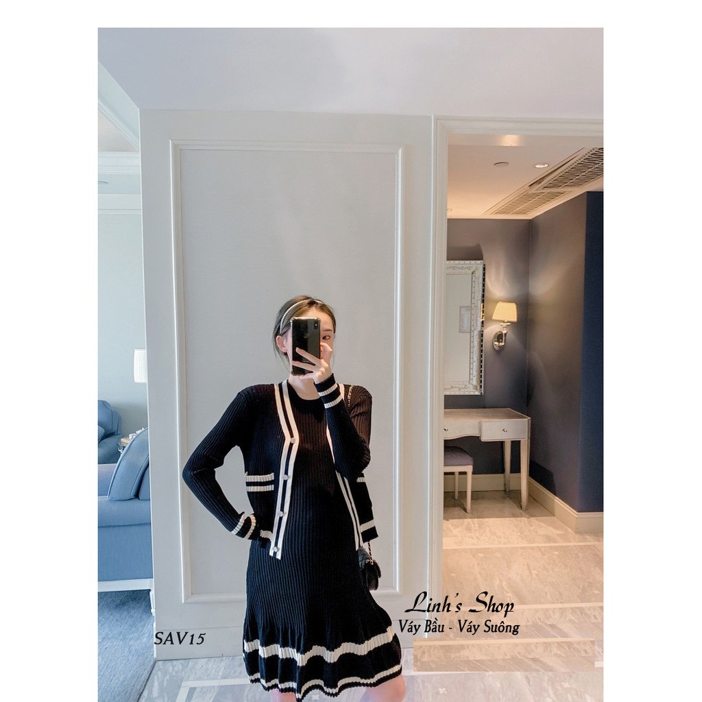 SET ÁO VÁY LEN BẦU SAV15