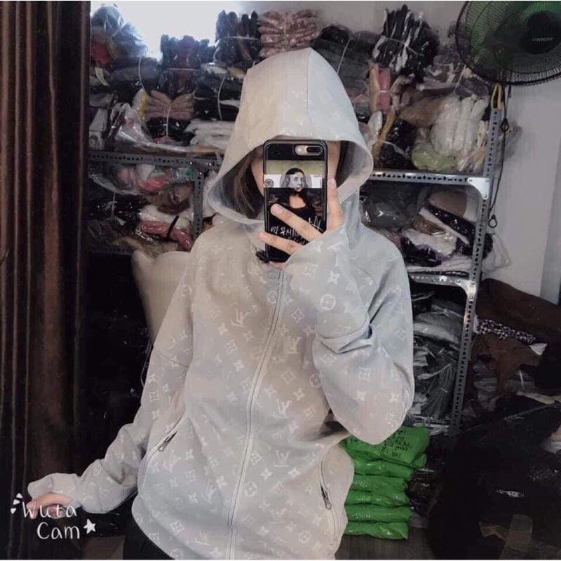 Áo Chống Nắng Nam Nữ LV Dập Vân Thông Hơi Co Giãn Chống Nắng Chống Tia UV