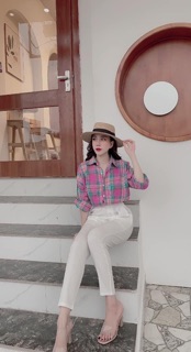 Áo sơ mi kẻ ZR⚡️2 màu