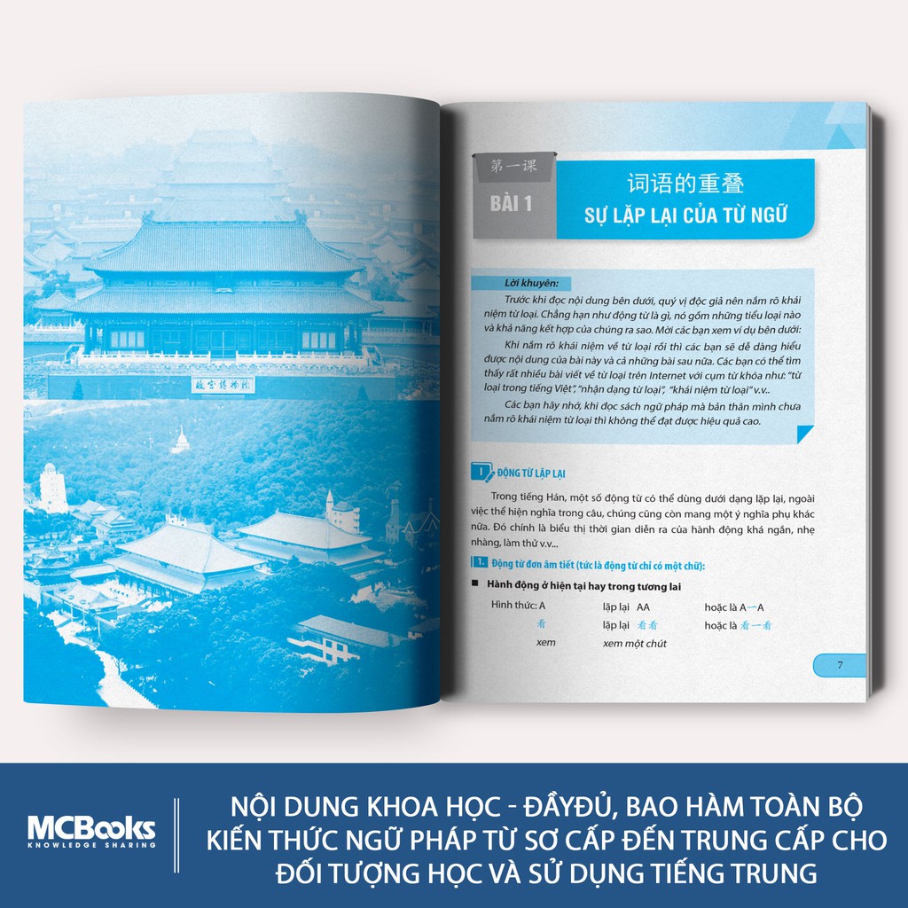 Sách - Giáo Trình Ngữ Pháp Tiếng Hán Hiện Đại - Sơ - Trung cấp - MCBooks