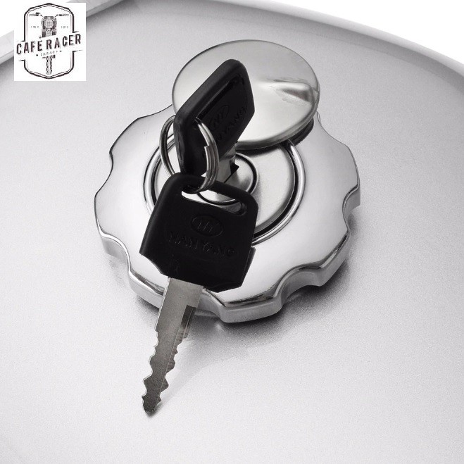 BỘ NẮP KHÓA BÌNH XĂNG MỘC ĐỘ GÒ NHỎ CHO XE MÁY ĐỘ CLASSIC. CAFE RACER