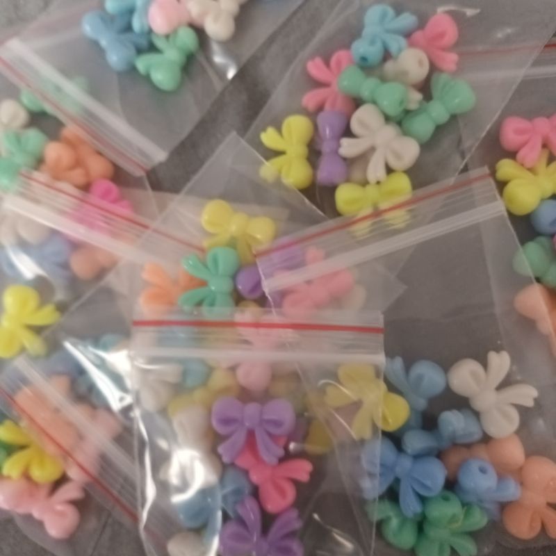 Bịch 10 nơ nhựa xinh xinh làm handmade