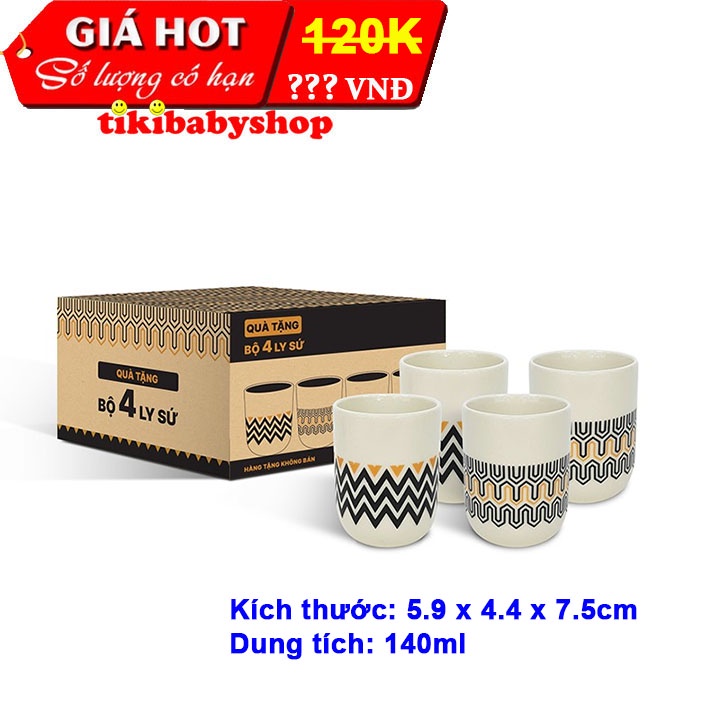 Bộ 4 ly sứ cao cấp Nescafe