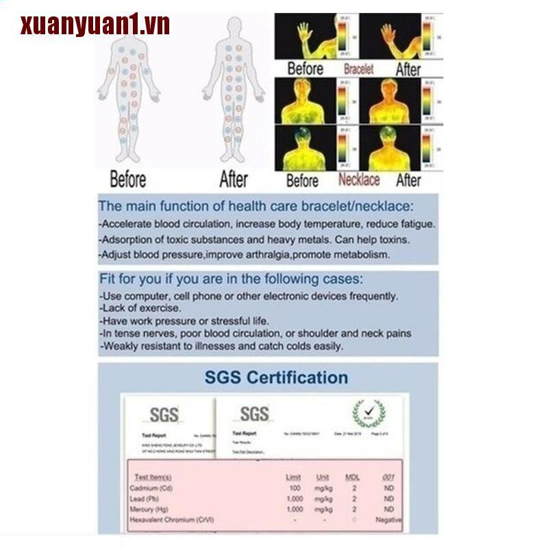 [XUANYUAN1] Vòng Tay Nam Châm Chăm Sóc Sức Khỏe Cho Nam