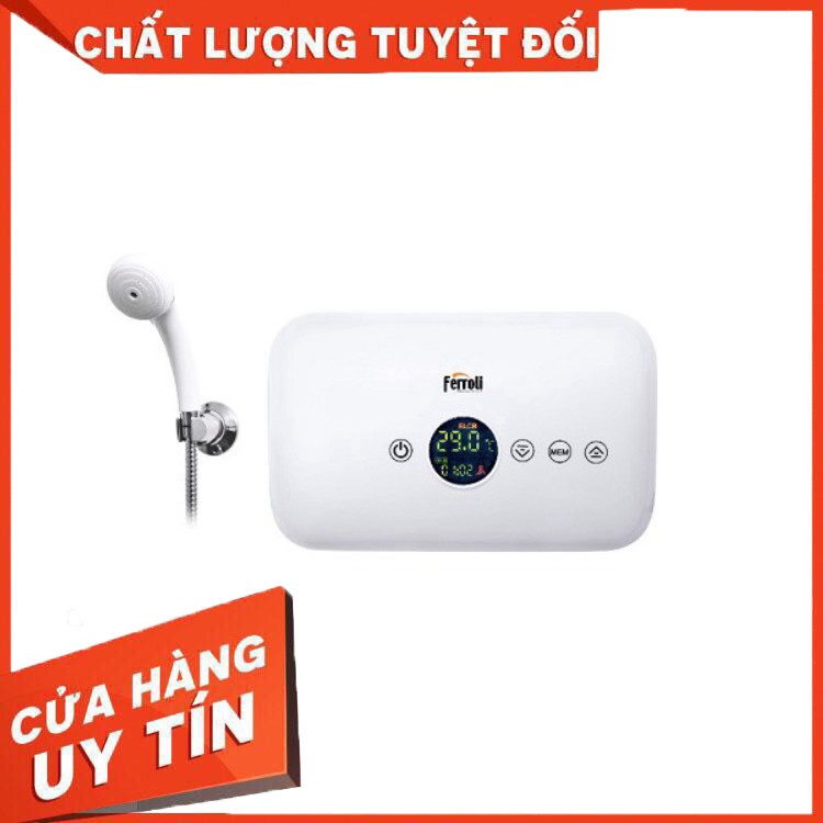 [Hàng chính hãng] Bình Nước Nóng Trực Tiếp Ferroli RITA FS-4.5DE Hiển Thị Nhiệt Độ Mới 100%