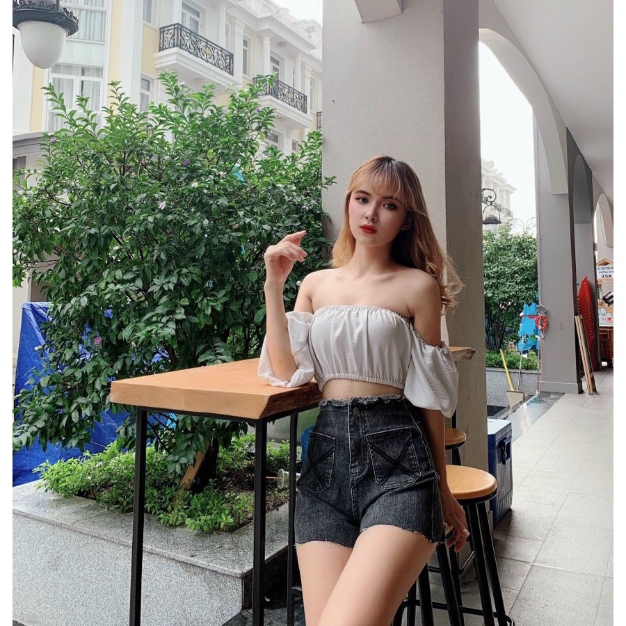 Quần short jean nữ co dãn form vừa, chất liệu jean denim cực đẹp AnNgo - AT102