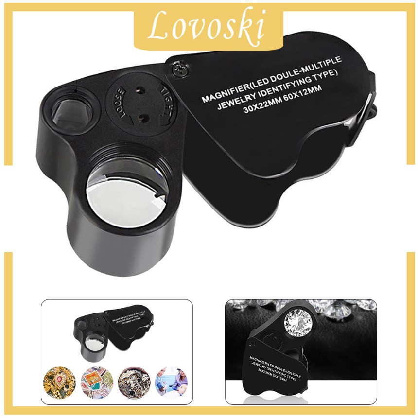 Kính LúP Trang SứC 30X 60X + 2 ĐèN LED Chuyên DụNg
