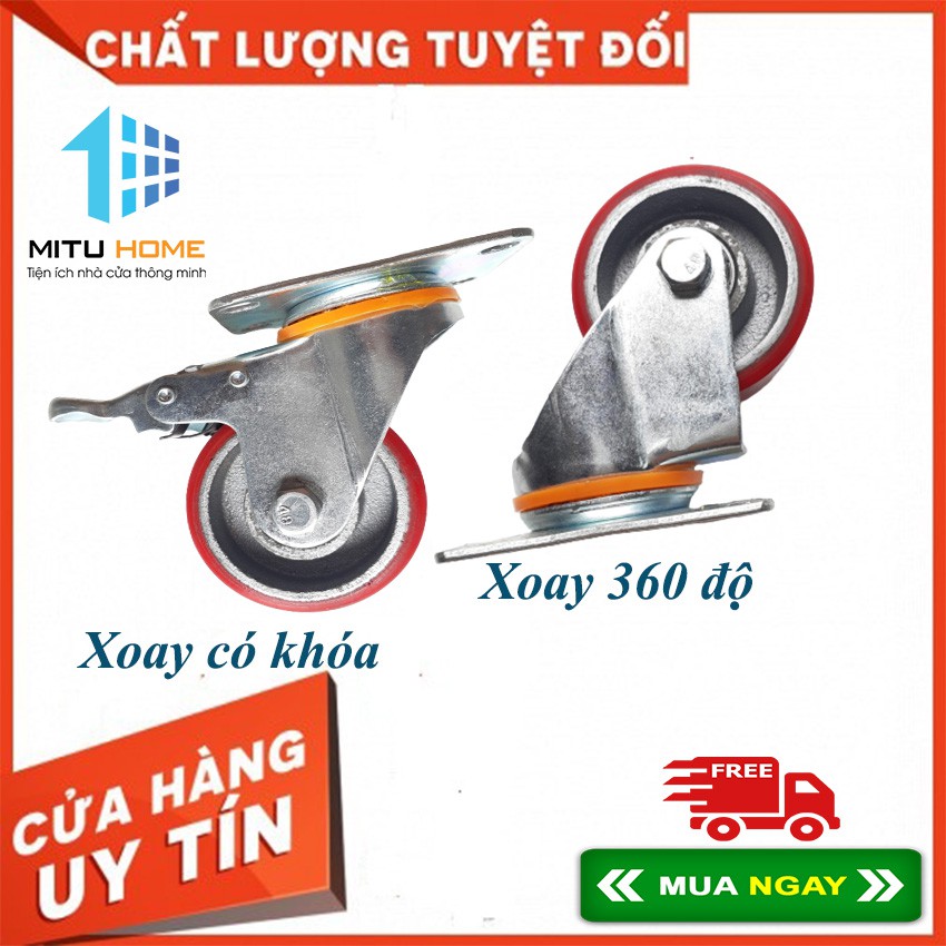 [ LOẠI ĐẶC BIỆT] Bánh xe đẩy SIKU-PU 100x35mm - MITUHOME