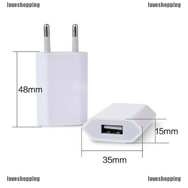 Củ Sạc 1 Cổng USB Phích EU Cho iPhone Samsung